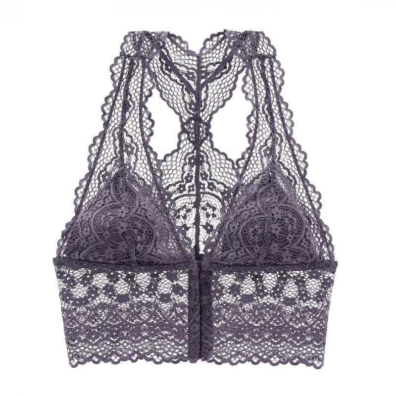 French Sexy Thin Breathable Lace Underwear Triangle Beauty Back Bra Bralette Bra