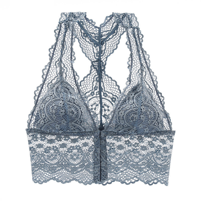 French Sexy Thin Breathable Lace Underwear Triangle Beauty Back Bra Bralette Bra