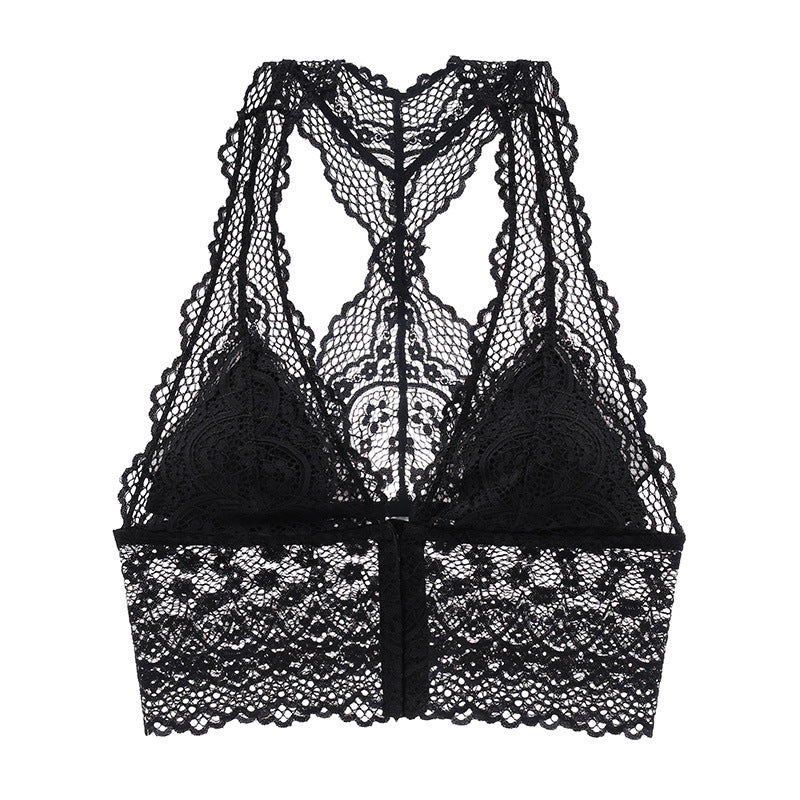 French Sexy Thin Breathable Lace Underwear Triangle Beauty Back Bra Bralette Bra