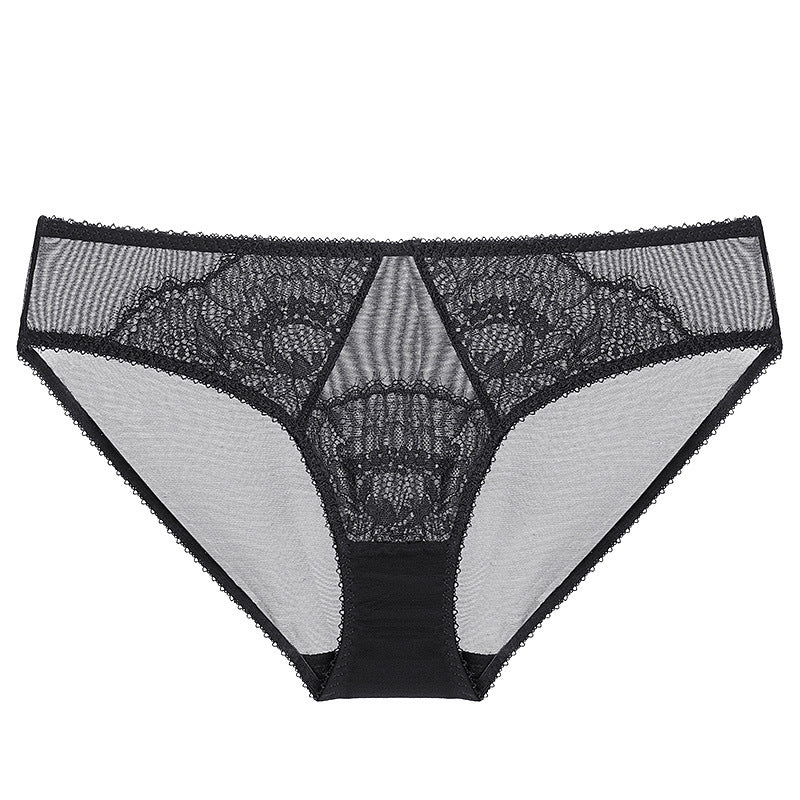 Chic & Comfortable French-Style Floral Lace Triangle Panties