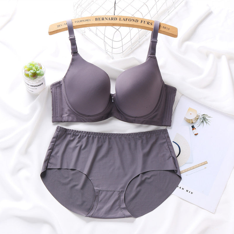 Smooth Non-marking Plus Size Bra Set