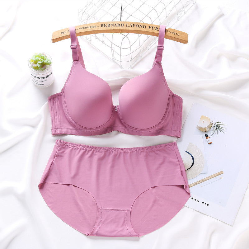 Smooth Non-marking Plus Size Bra Set