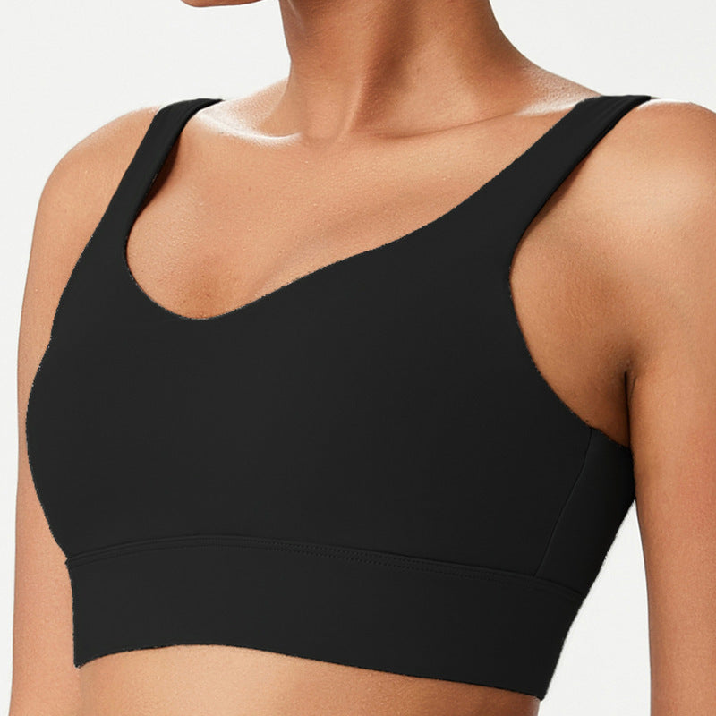 One-piece Yoga Bra Fixed Cups Sports Underwear Tank Top