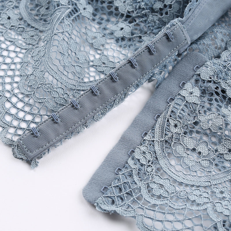 French Sexy Thin Breathable Lace Underwear Triangle Beauty Back Bra Bralette Bra