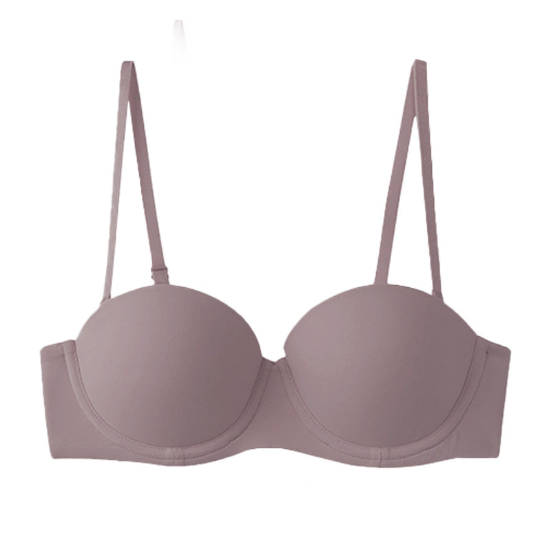 Half Cup Non-marking Gathered Ultra-thin Style Bra