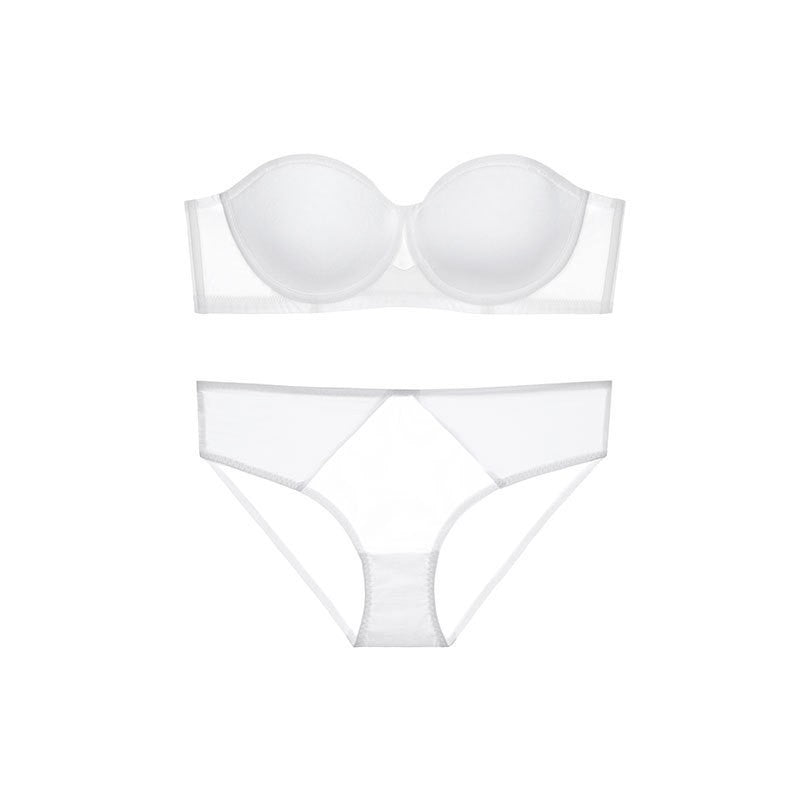 Smooth Non-marking Non-slip Soft Steel Ring Wrap Bra Set