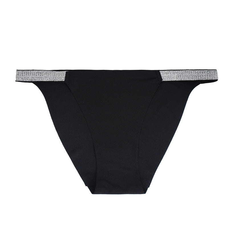 Traceless Ice Silk Low Waisted One Piece Thin Thong Panties