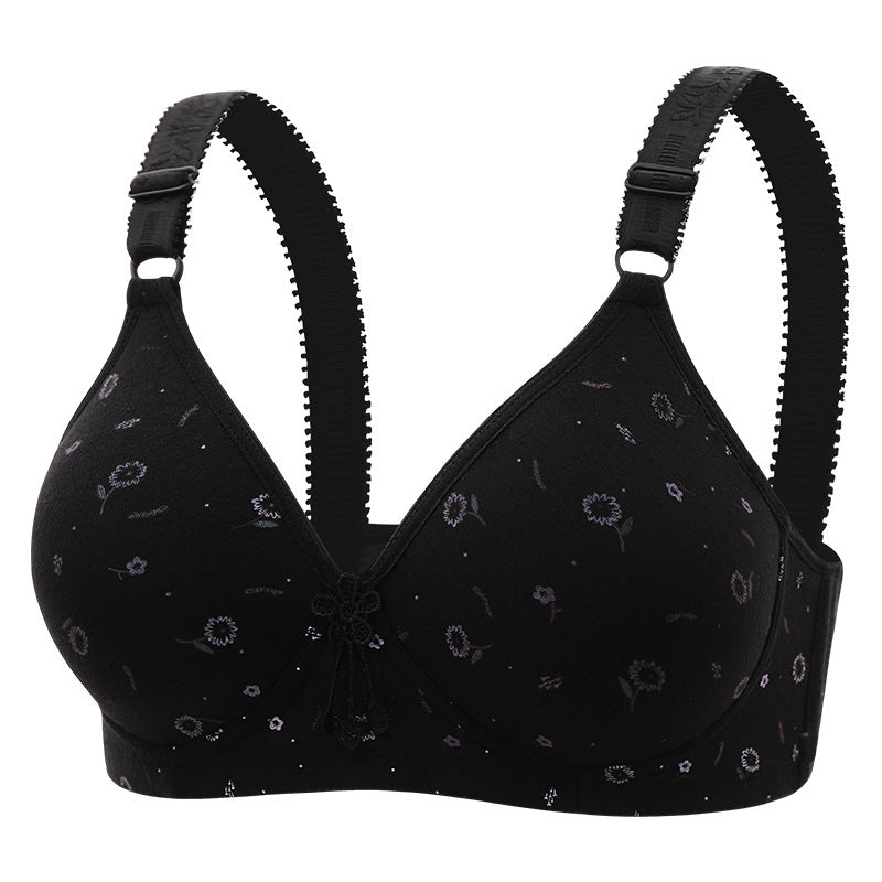 Thin Section Comfortable Gathering Breathable Middle-aged Bra