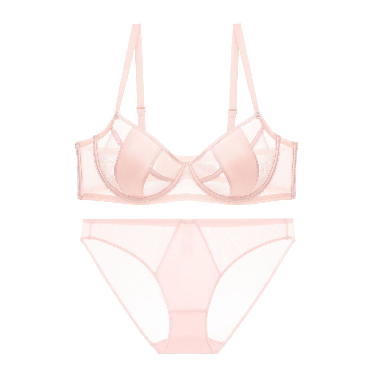 French Pure Desire Sexy Ultra-thin Top Support Bra Set