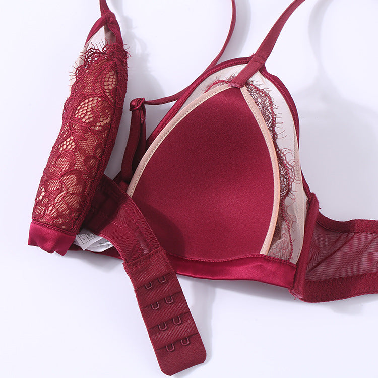 French Style Non-Ring Pure Desire Lace Bra