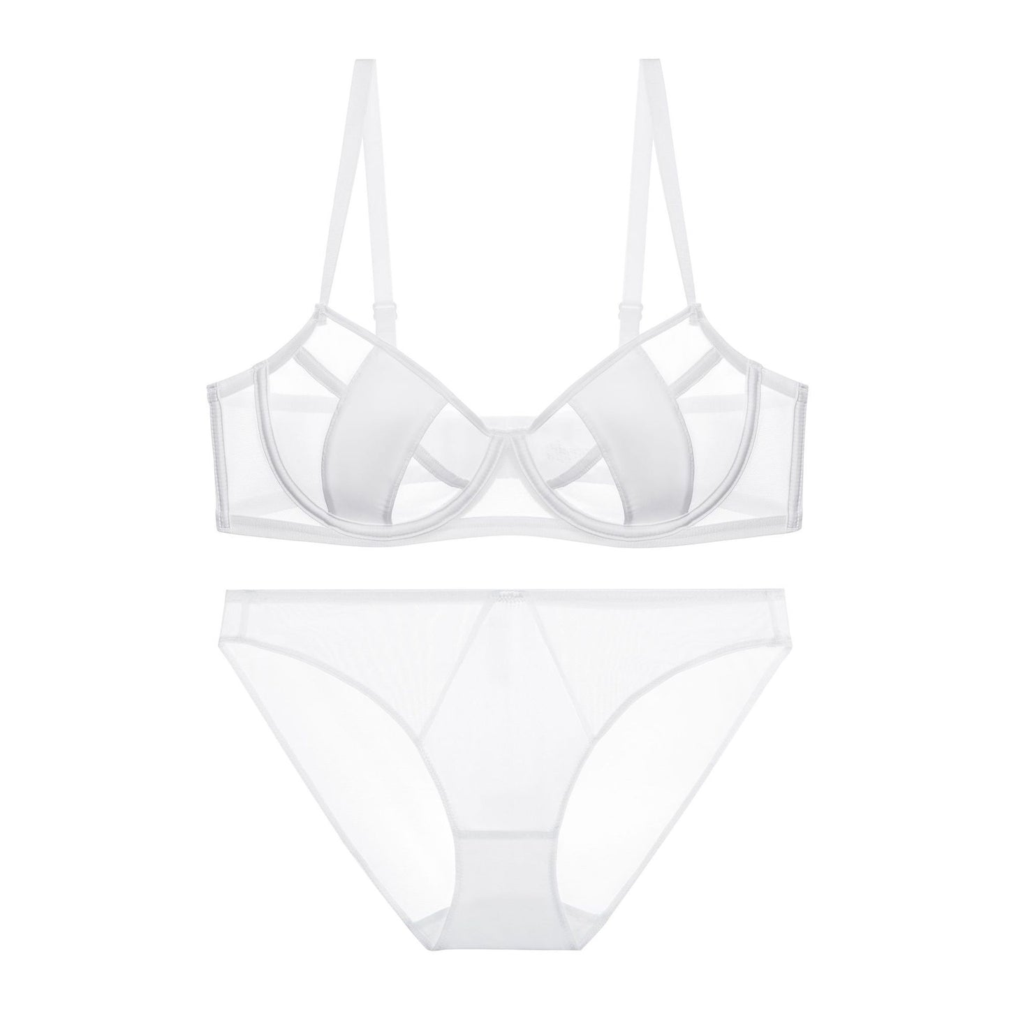 French Pure Desire Sexy Ultra-thin Top Support Bra Set