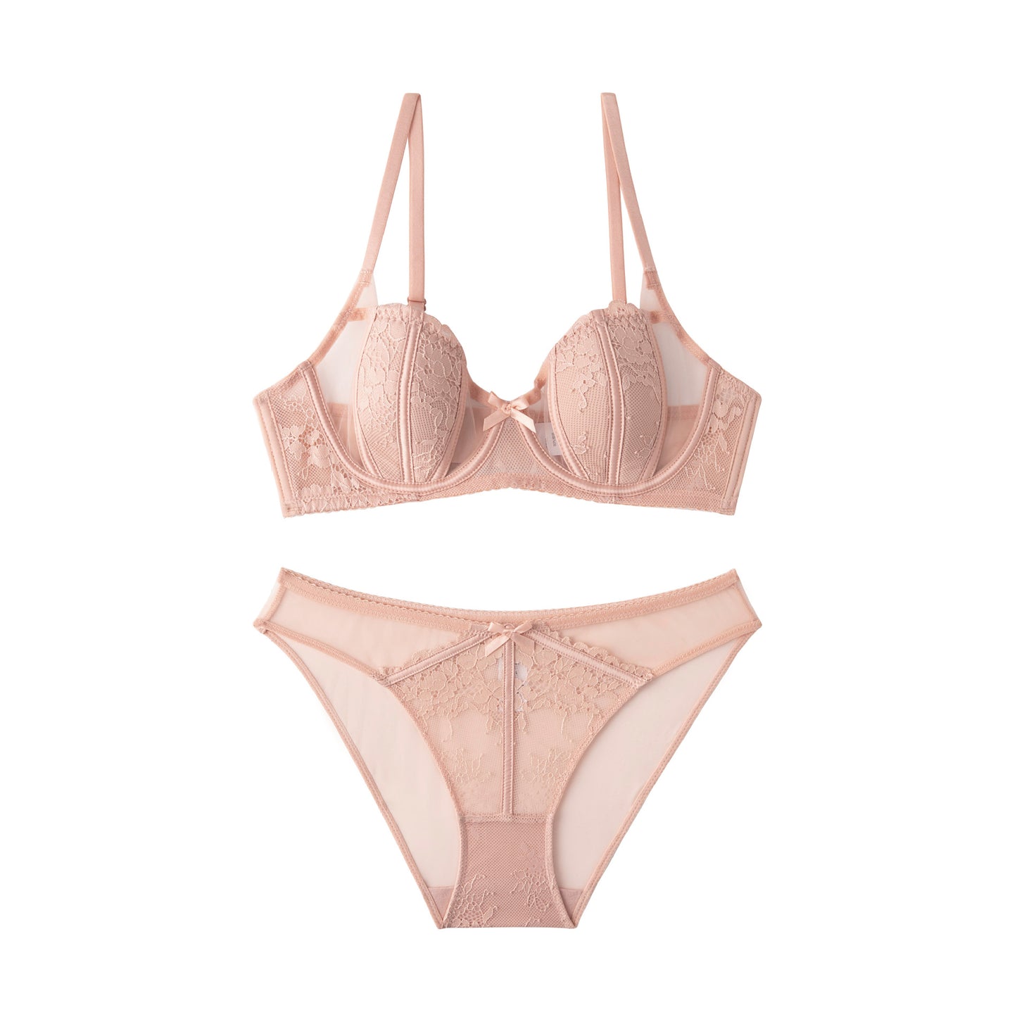 French Rabbit Ears Cup Lace Bra Set
