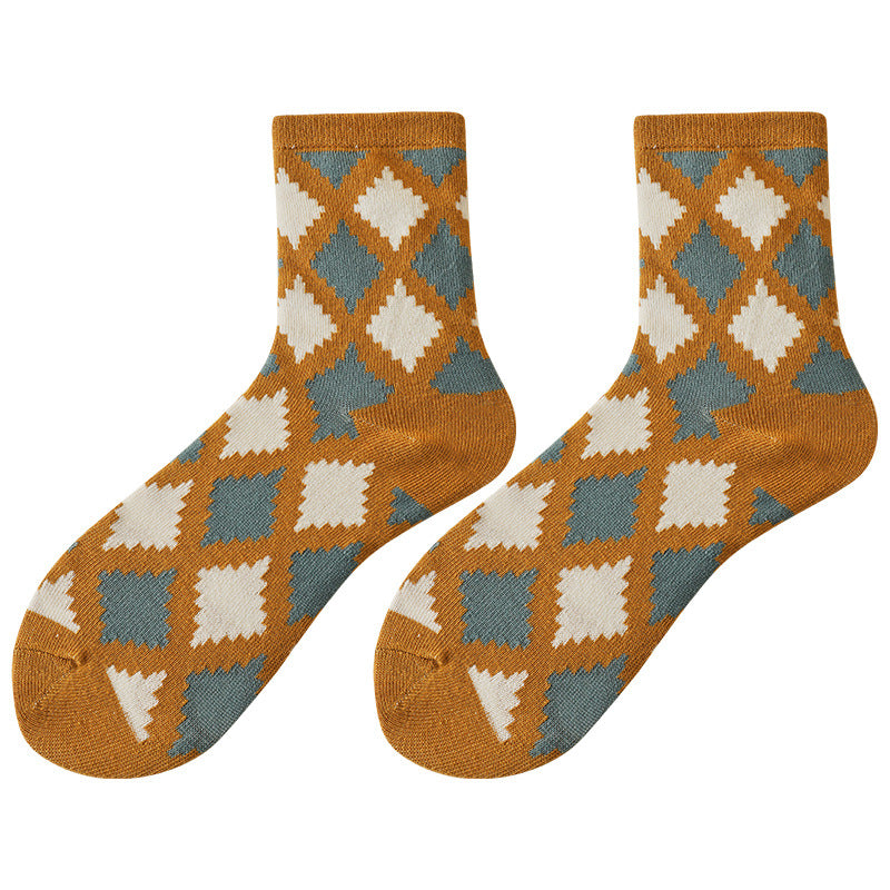 Kilobirdie Pattern Jacquard Pile Cotton Fabric Socks