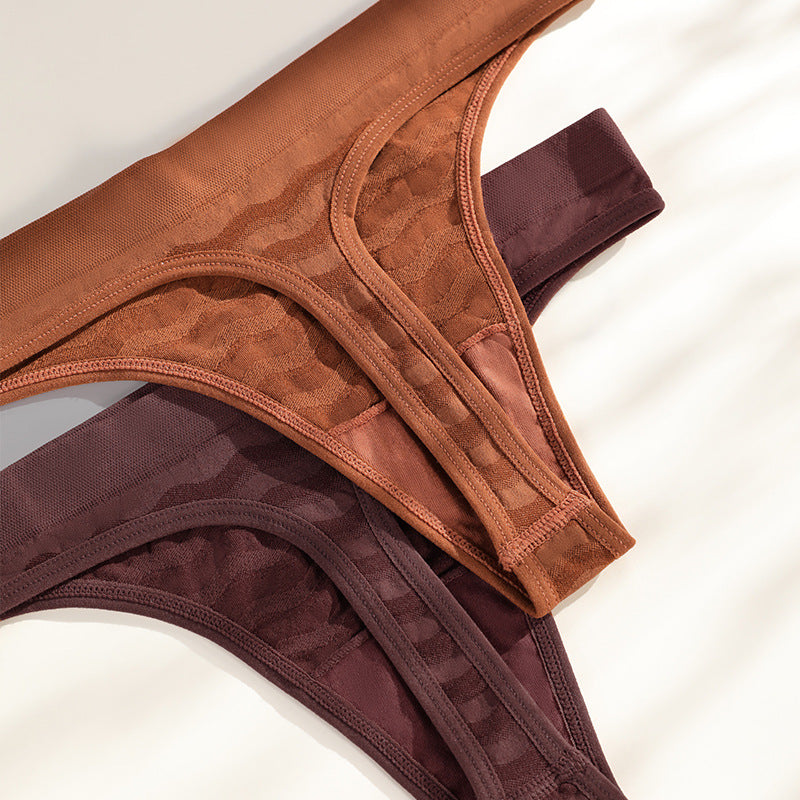 Low Rise Plus Size Comfortable Sports Thong Panties
