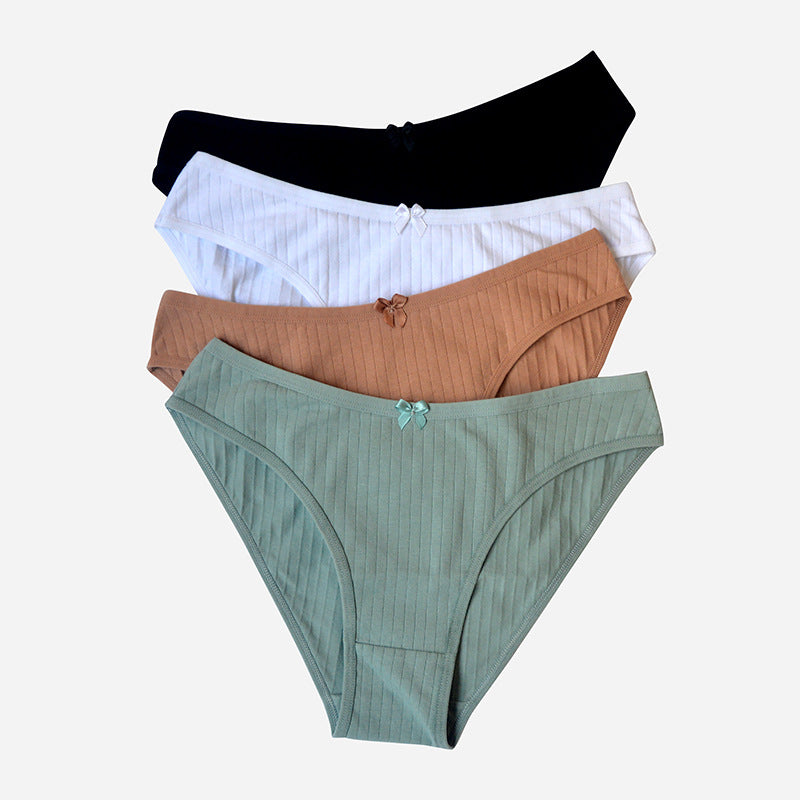 Knitted Breathable Comfortable Cotton Low-rise Panties