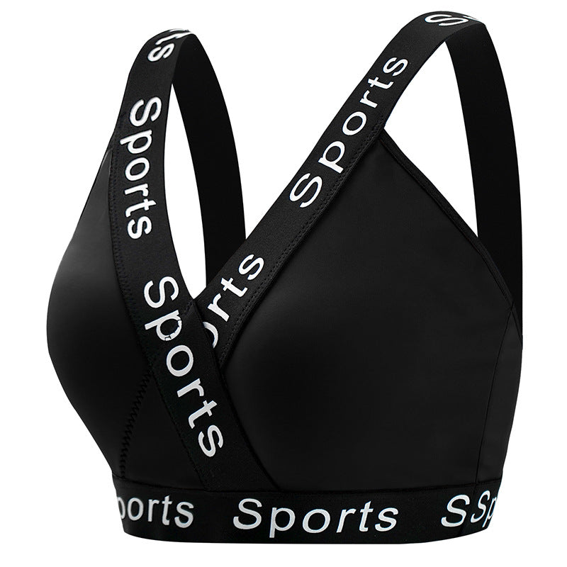 Nude Sports Underwear Alphabet Double Strap Beauty Back Sports Bra