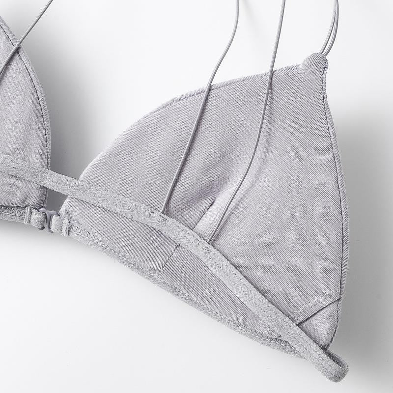 French Style Cotton Triangle Cup Bra Set