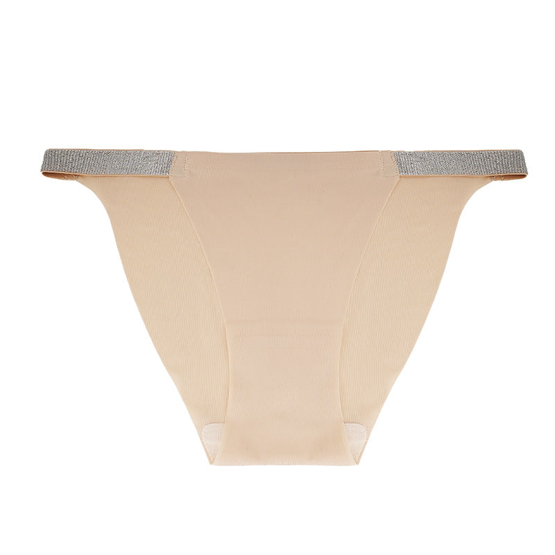 Traceless Ice Silk Low Waisted One Piece Thin Thong Panties
