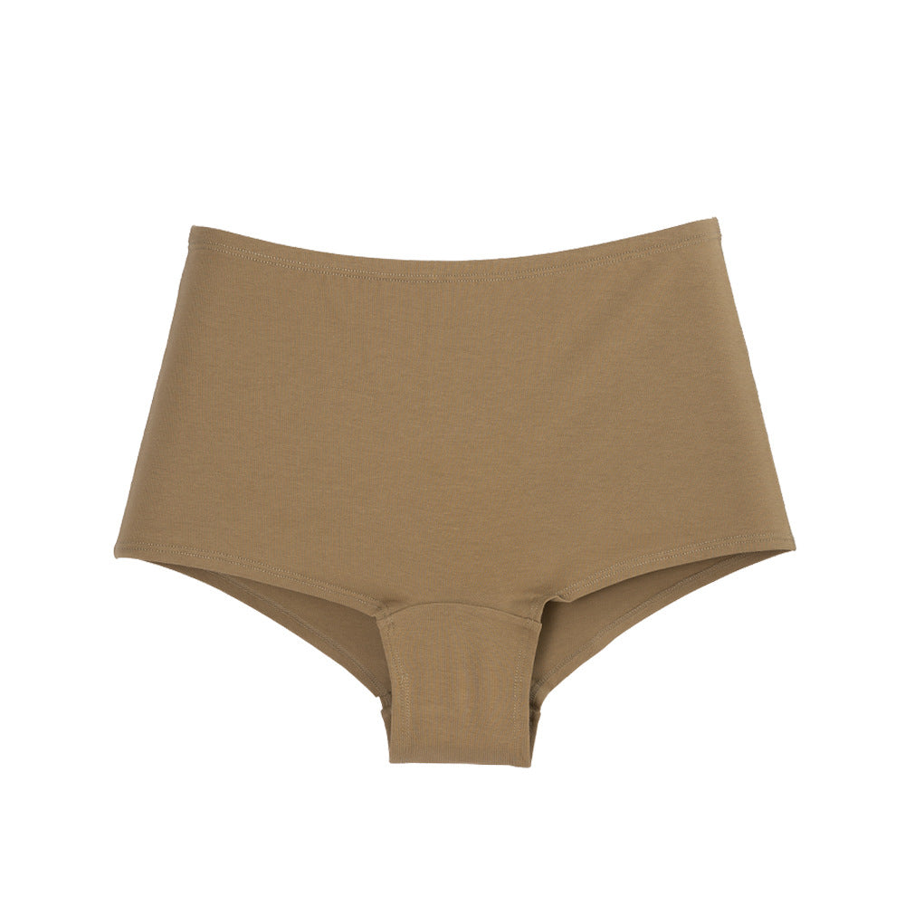Cotton High Waisted Hip Lifting Anti-Walking Safety Pants Tummy Tuck Flat Panties