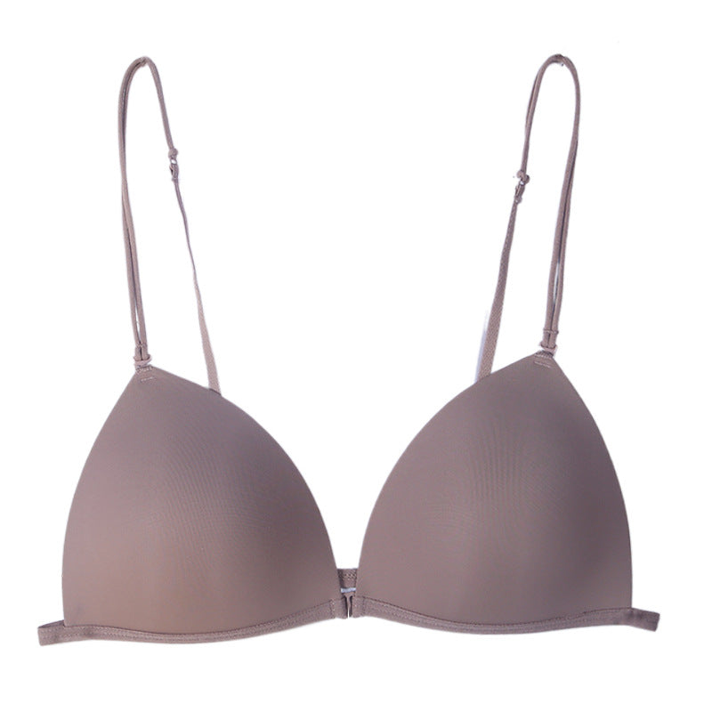 French Style Triangle Bra with Front Button