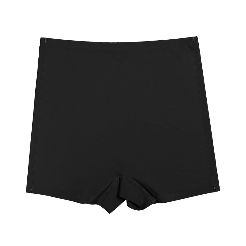 High Waist Solid Color Ice Silk Safety Shorts Panties