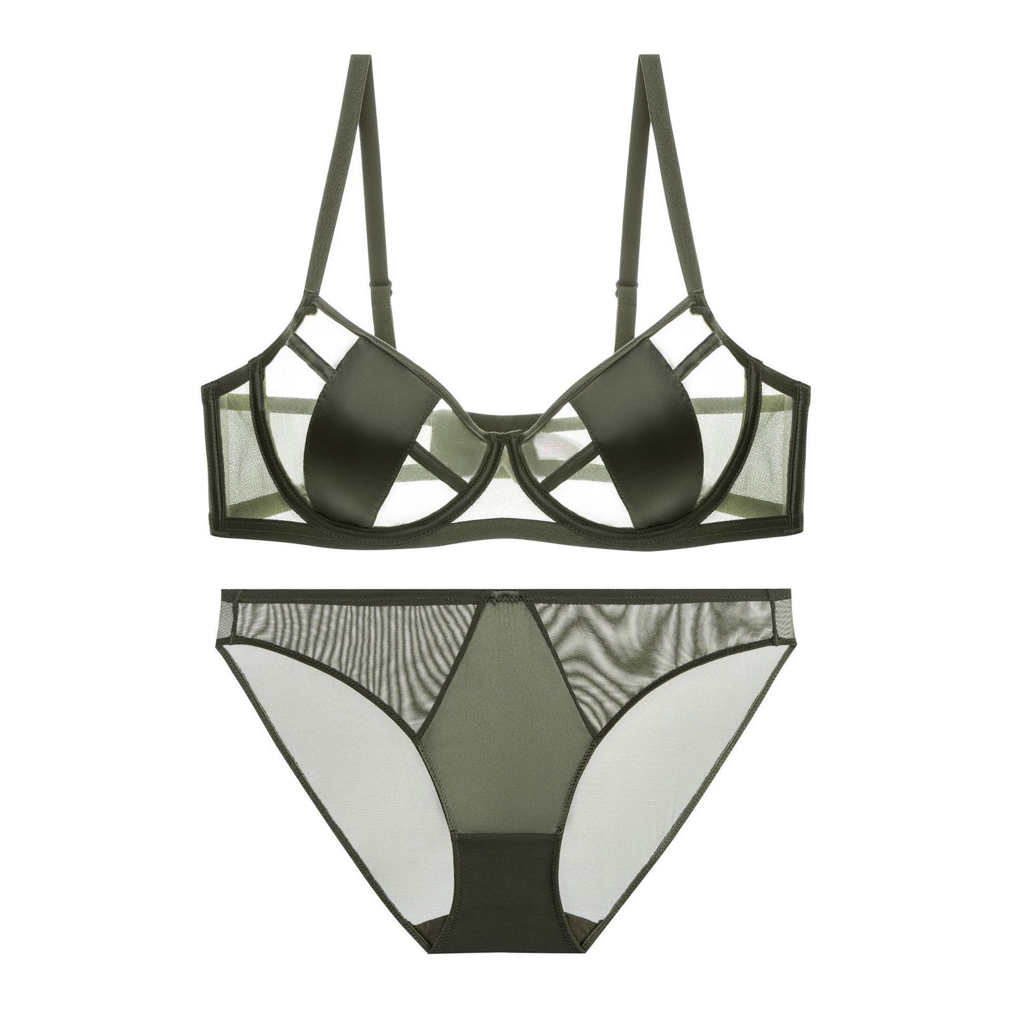 French Pure Desire Sexy Ultra-thin Top Support Bra Set