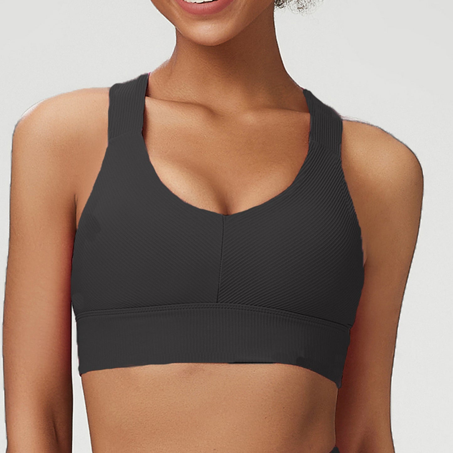 Wide Shoulder Straps I-Back Supportive Fitness Yoga Sports Bra