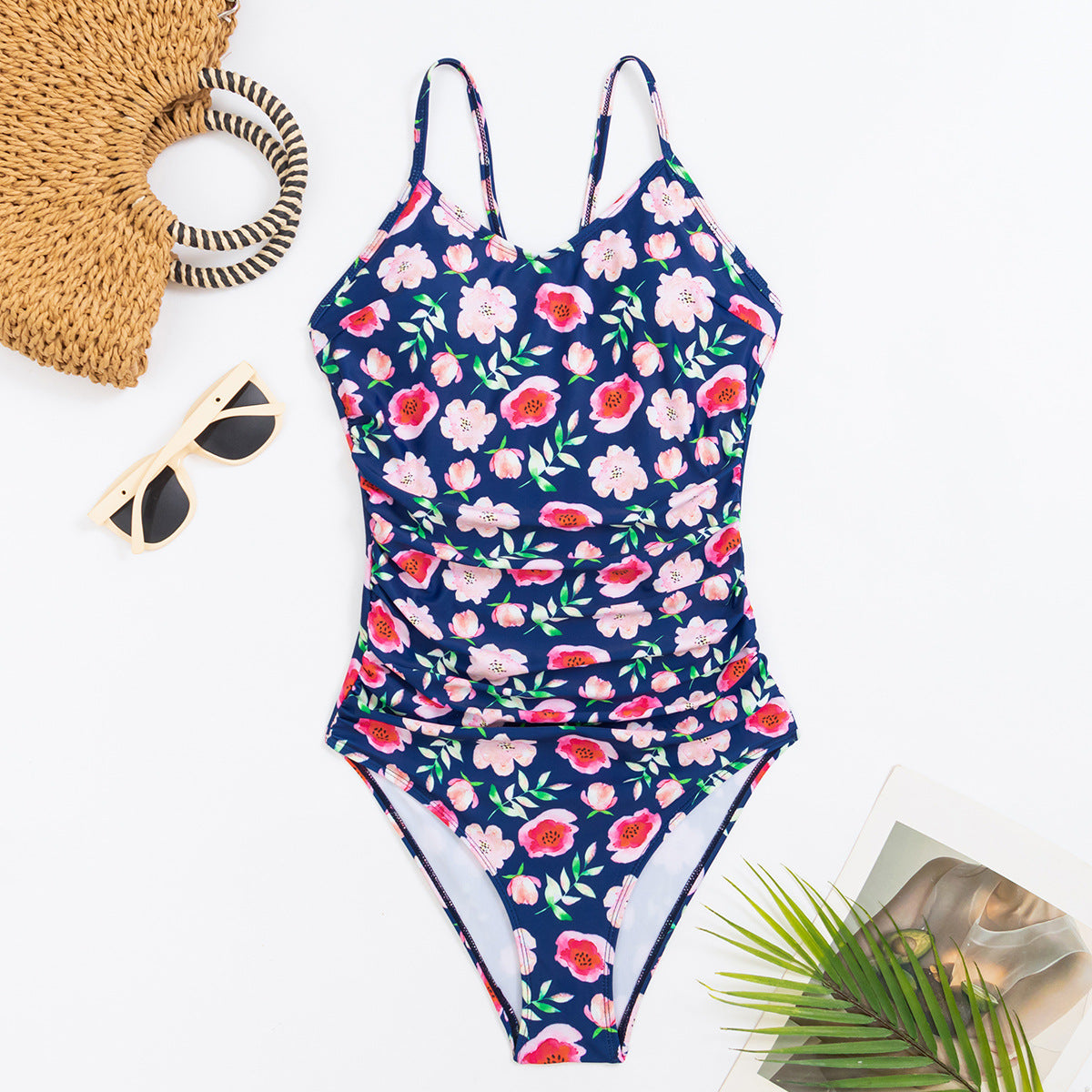 Printed One-piece Swimsuit Slim Conservative Swimwear
