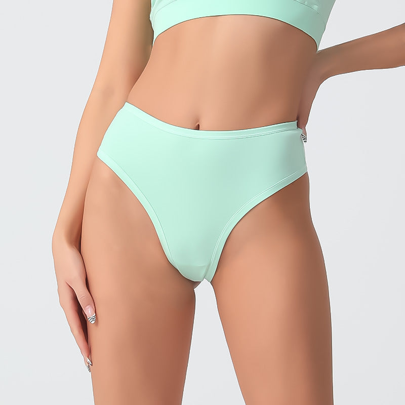 Invisible High Waist Breathable Crotchless Cotton High Split Panties