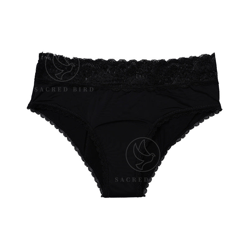 Sexy Lace Trim Four Layers Physiological Menstrual Triangle Panties