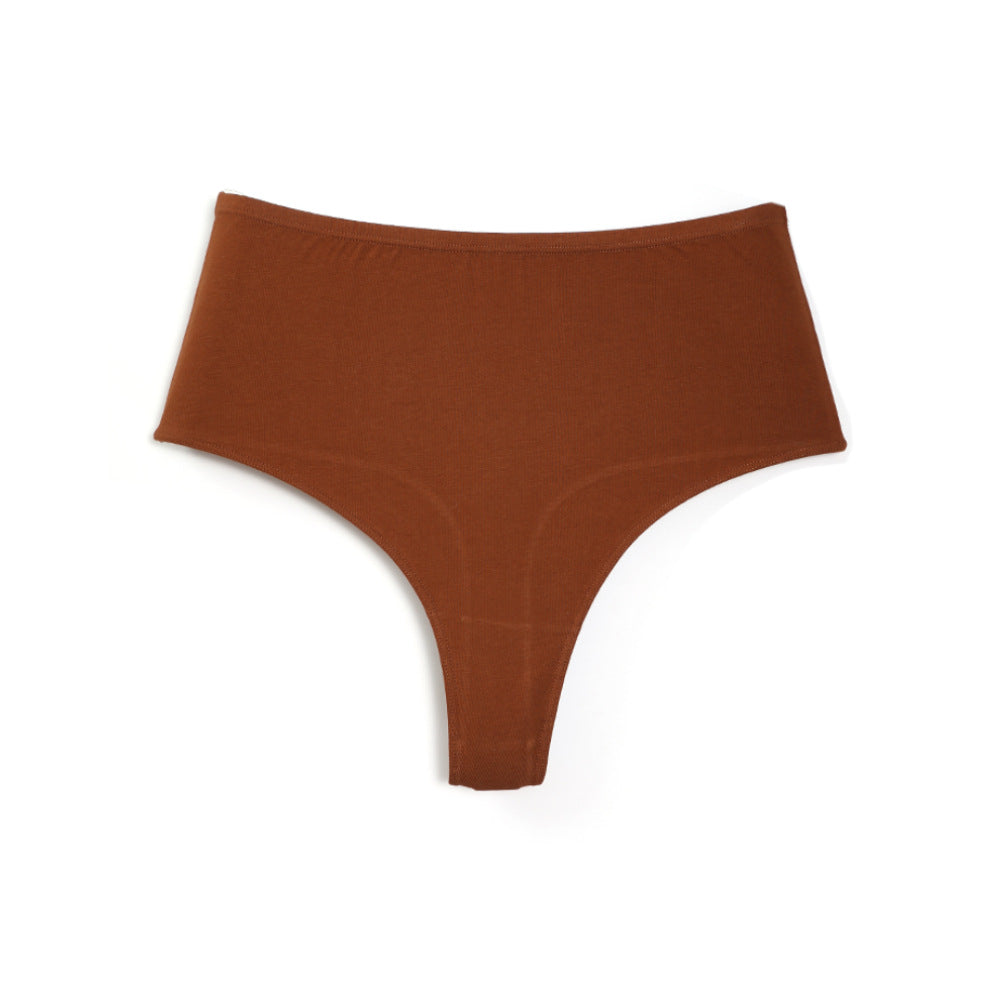 Cotton Large Size High Waist Invisible Thong Breathable High Elastic High Open Triangle Panties