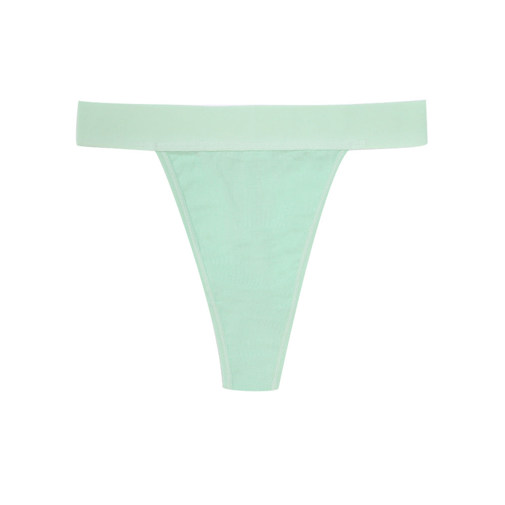 Mid-Waist Sexy Invisible All-Season Cotton T-String Panties
