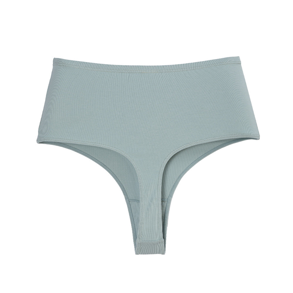 Cotton Large Size High Waist Invisible Thong Breathable High Elastic High Open Triangle Panties