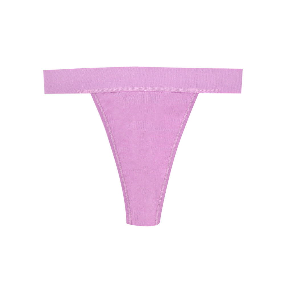 Mid-Waist Sexy Invisible All-Season Cotton T-String Panties