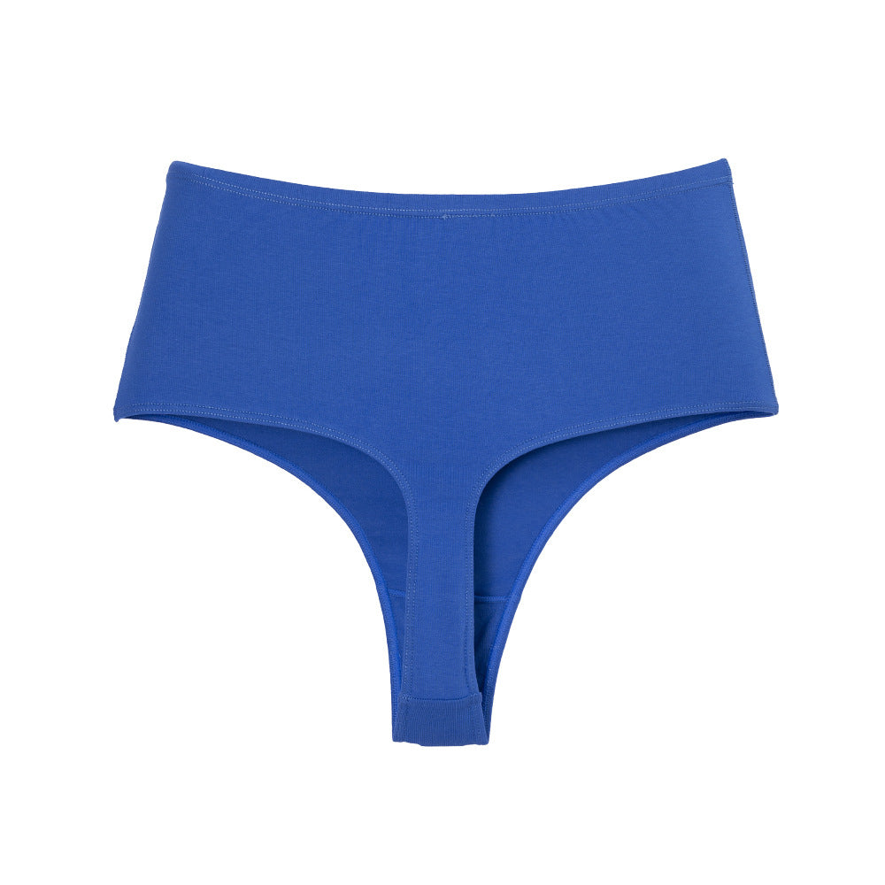 Cotton Large Size High Waist Invisible Thong Breathable High Elastic High Open Triangle Panties