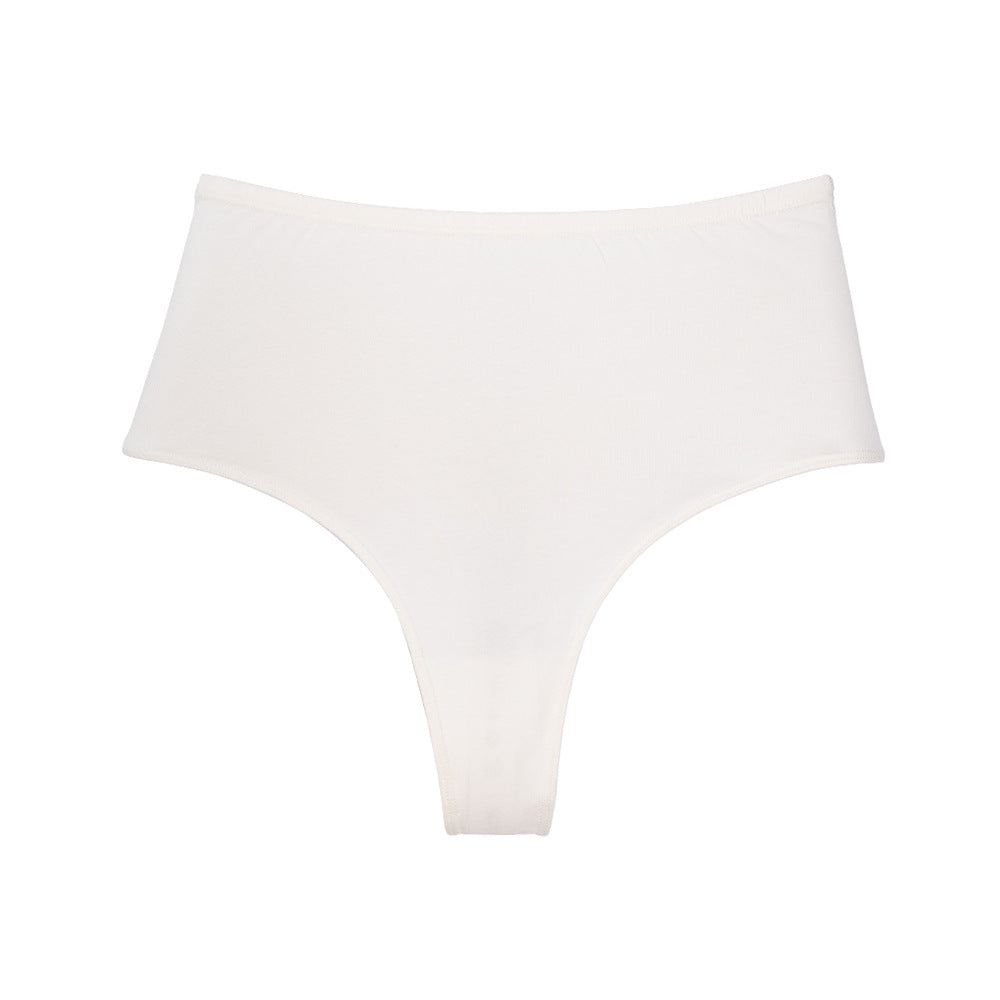 Cotton Large Size High Waist Invisible Thong Breathable High Elastic High Open Triangle Panties
