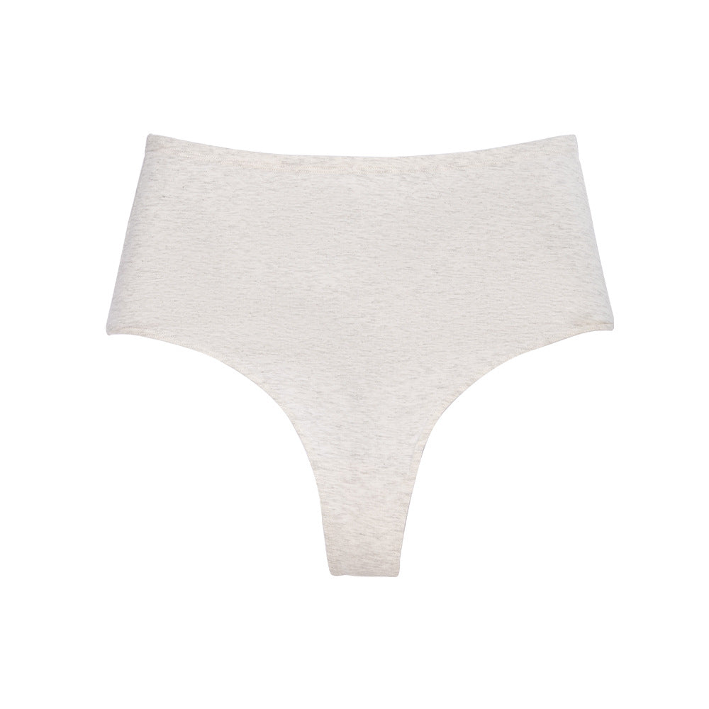 Cotton Large Size High Waist Invisible Thong Breathable High Elastic High Open Triangle Panties