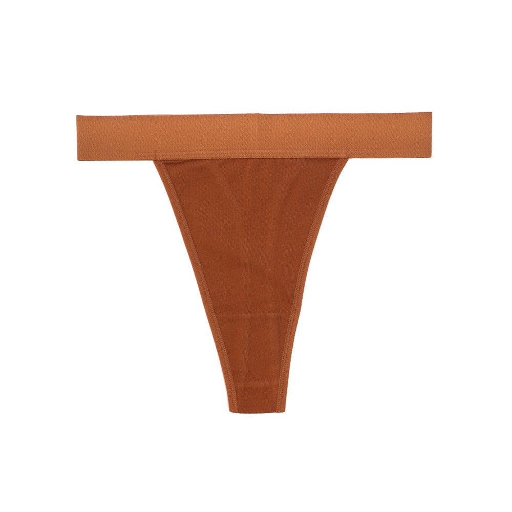 Mid-Waist Sexy Invisible All-Season Cotton T-String Panties
