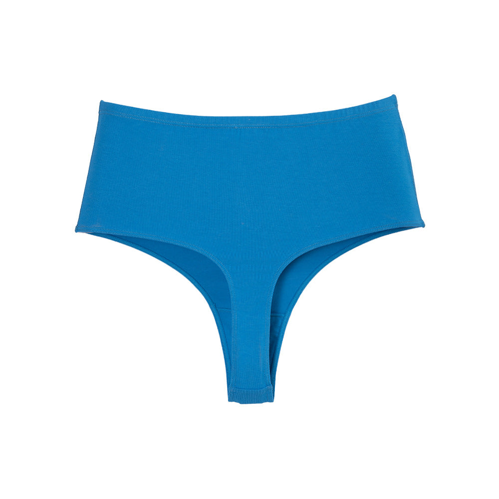 Cotton Large Size High Waist Invisible Thong Breathable High Elastic High Open Triangle Panties