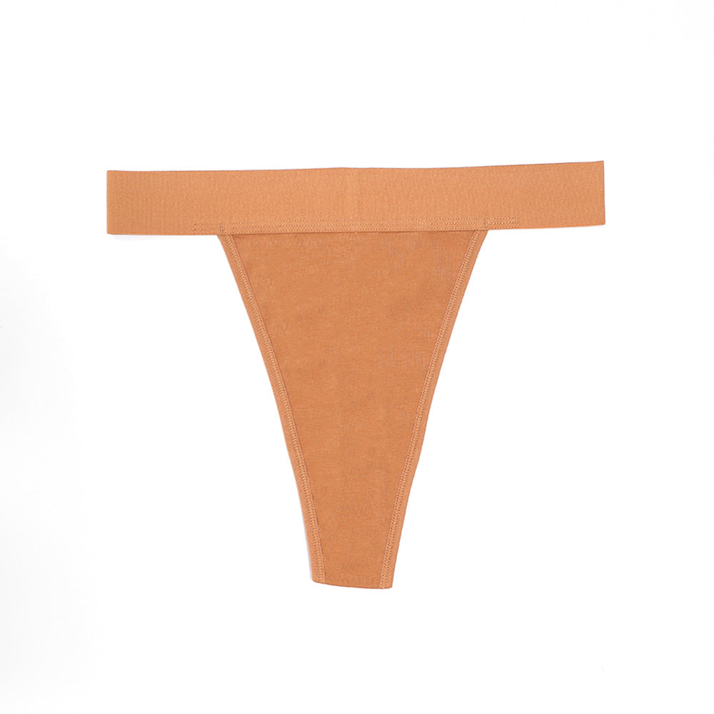 Mid-Waist Sexy Invisible All-Season Cotton T-String Panties
