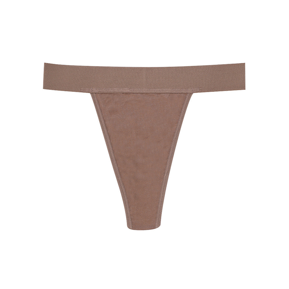 Mid-Waist Sexy Invisible All-Season Cotton T-String Panties