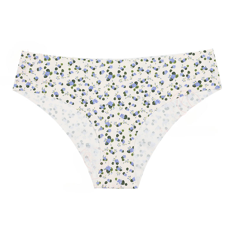 Low-rise Large Size One-piece Cotton Triangle Panties