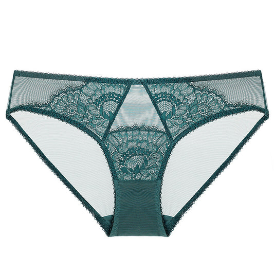 Chic & Comfortable French-Style Floral Lace Triangle Panties