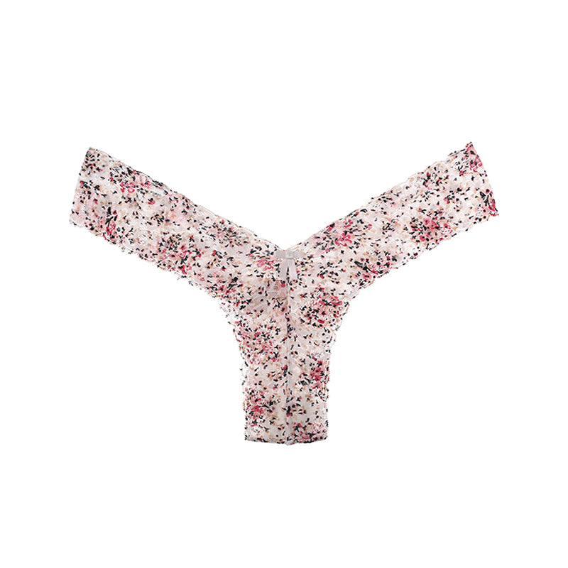 Low Waist Women Floral Lace Sexy Seamless Thong Panties
