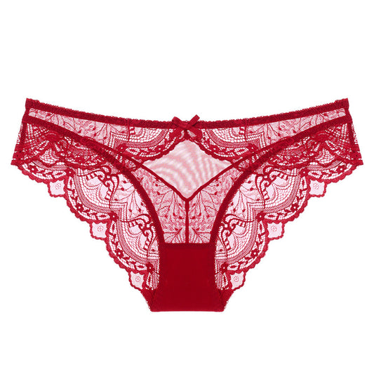 Sexy Ultra-thin Mesh Lace Panties Low-rise Triangle Pants