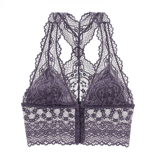 French Sexy Thin Breathable Lace Underwear Triangle Beauty Back Bra Bralette Bra