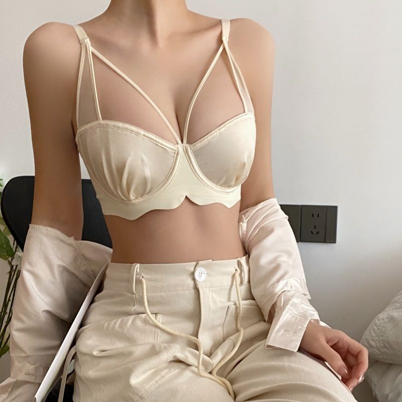 Sweet Ultra-thin Ruffle Bra Set