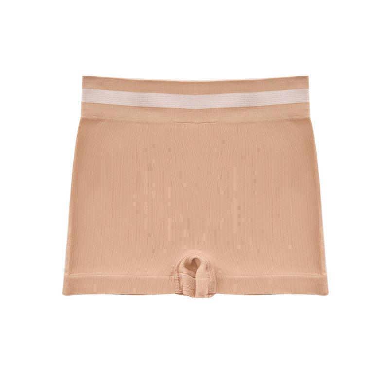 Colorblocking Seamless Thin Flat Pants High Waist Anti-Glare Panties