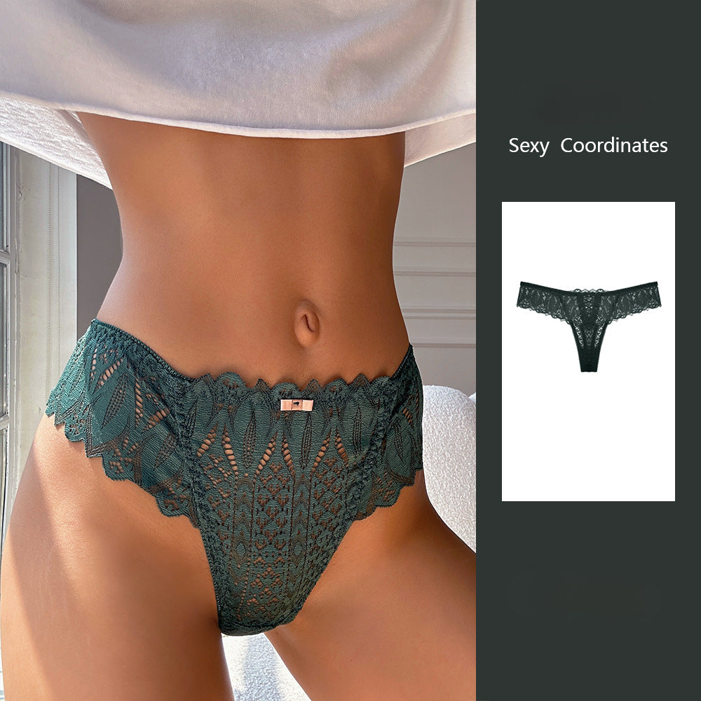 Sexy Lace Lace Low Waisted Thong Panties