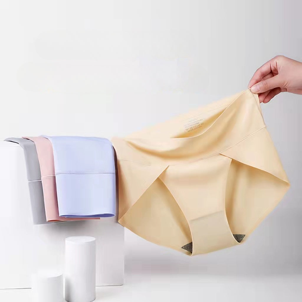 High-Waist Ice Silk Seamless & Breathable for All Seasons Panties